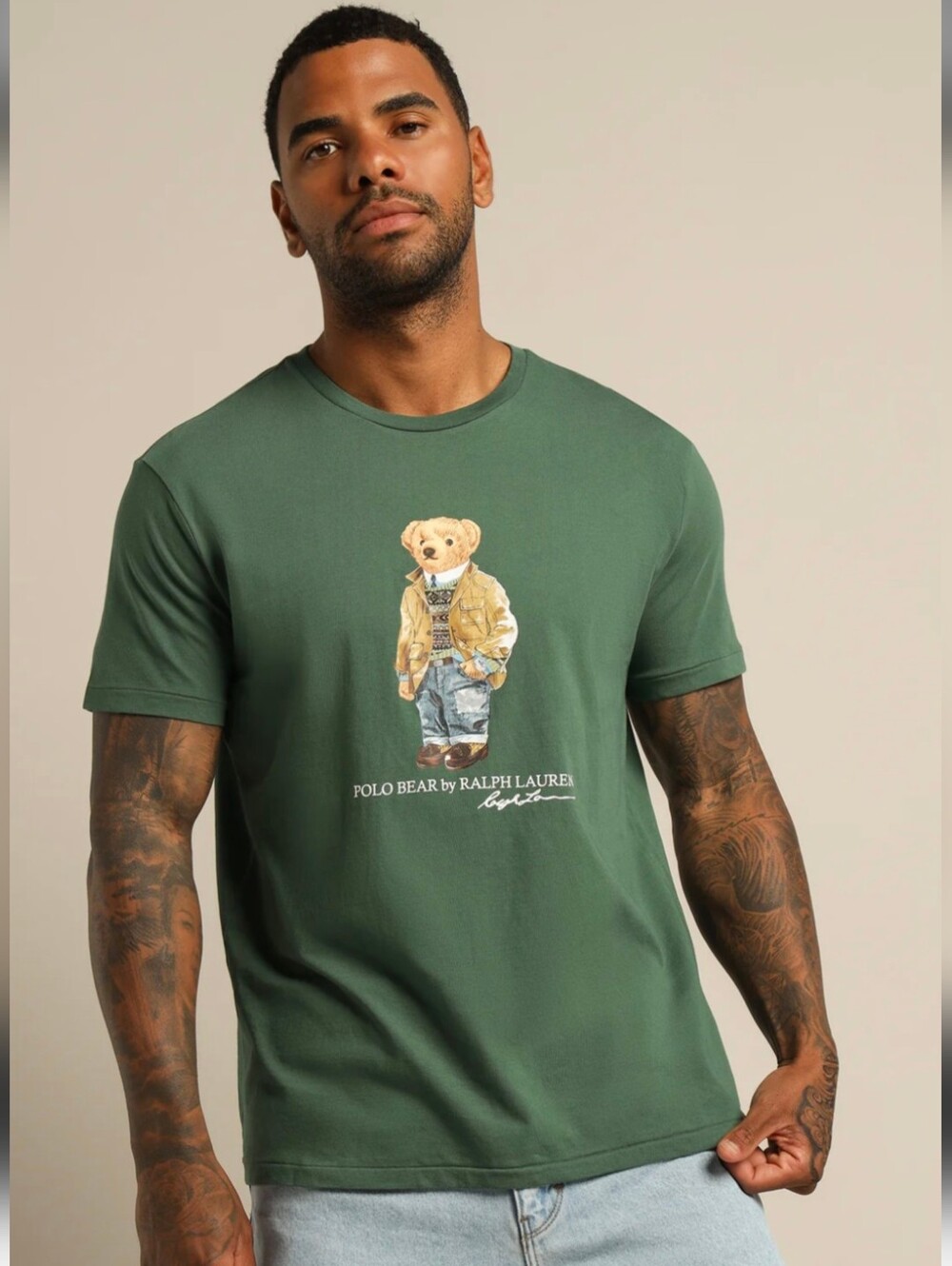 "Polo Ralph Lauren Iconic Polo Bear T-Shirt Green Size Large – Classic Fit